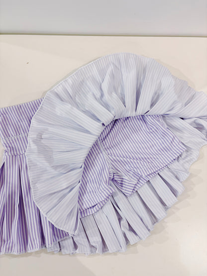 Azarhia Mini Pleated Skort- Lavender Stripe