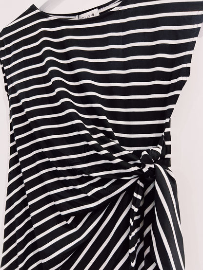 Molly Bracken Black/White Stripe Knit Dress