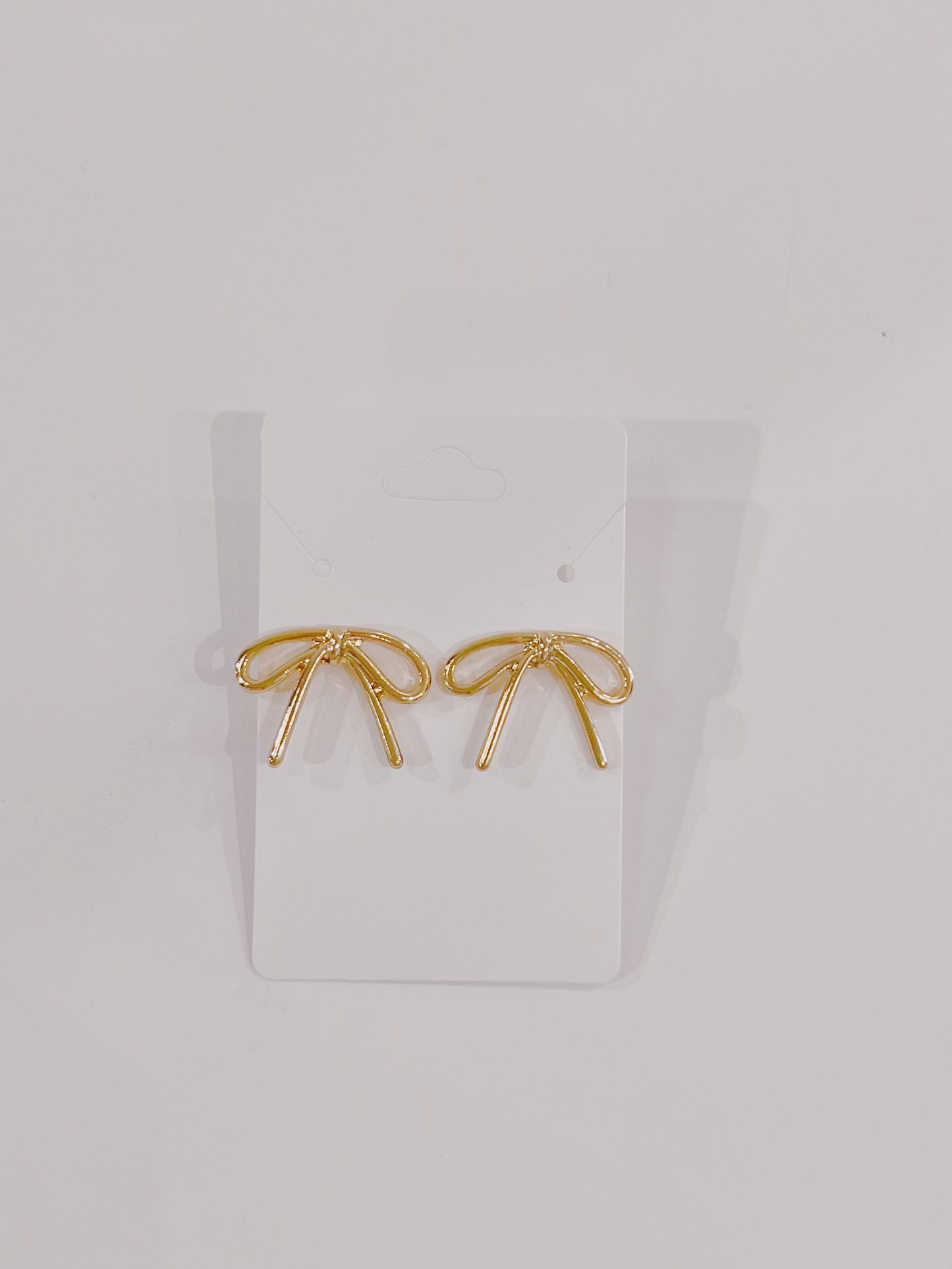 Thick Gold Bow Studs