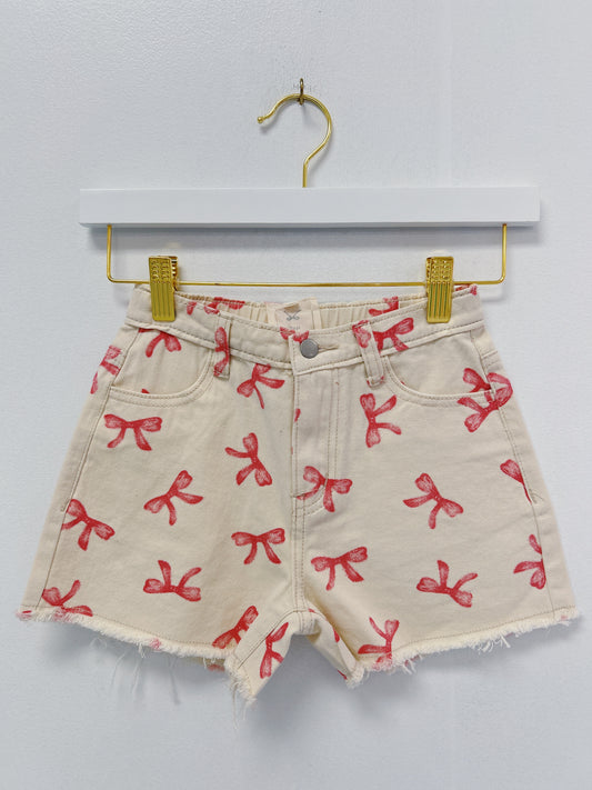Hayden Pink Bow Print Shorts