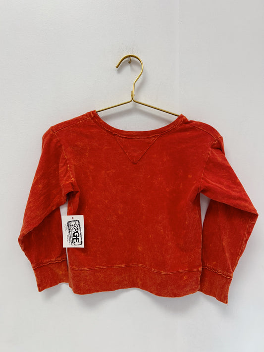 Erge Red Vintage Washed L/S Top