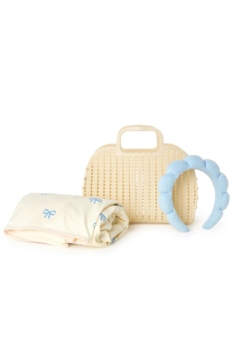 Bow Headband & Towel Wrap Set