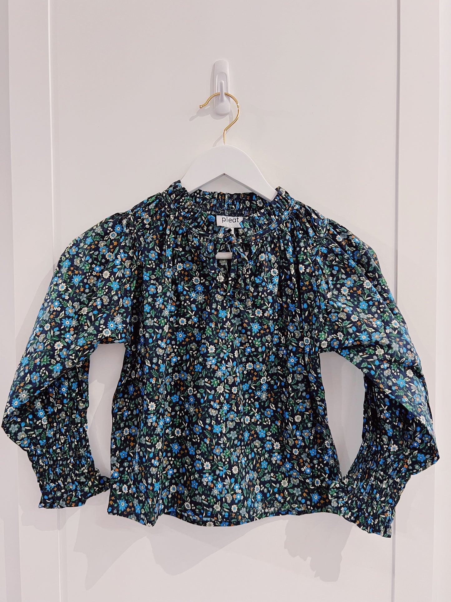 Pleat Twilight Floral Blair Blouse