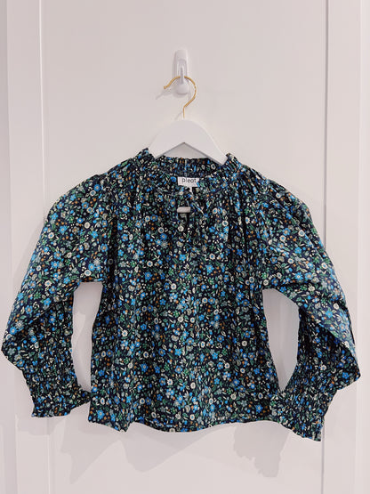 Pleat Twilight Floral Blair Blouse