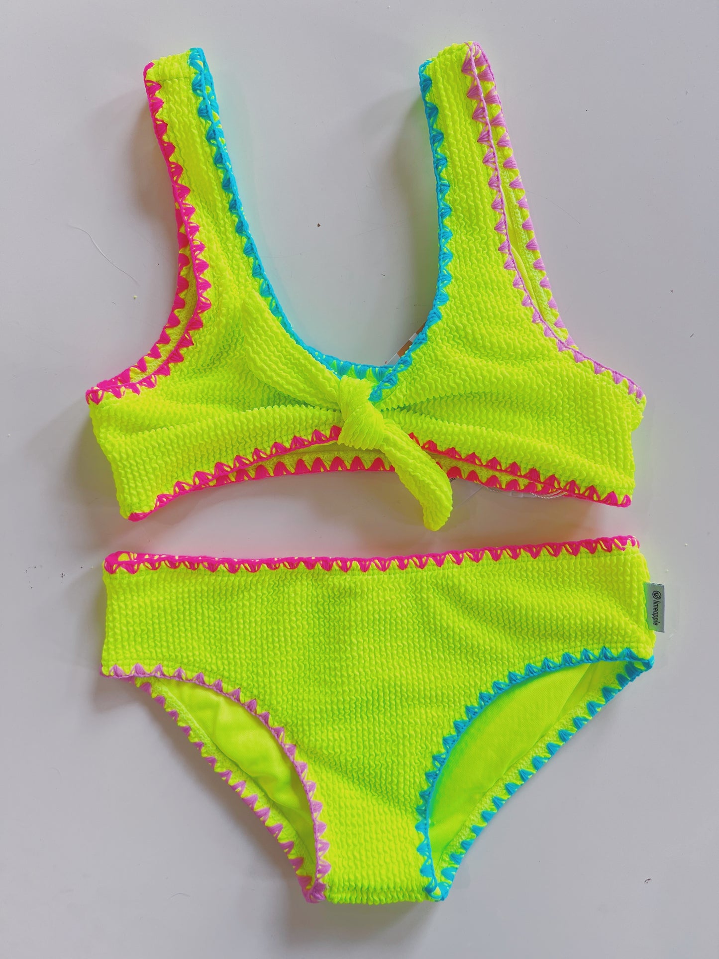 Neon Crinkle Tie Bikini
