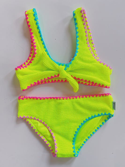 Neon Crinkle Tie Bikini