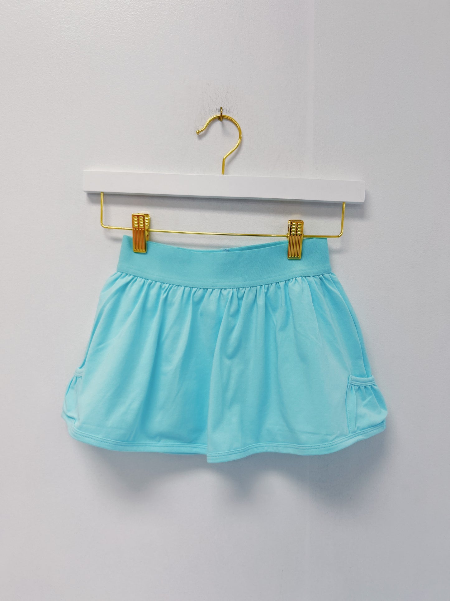 Little Olin Aqua Jersey Skort