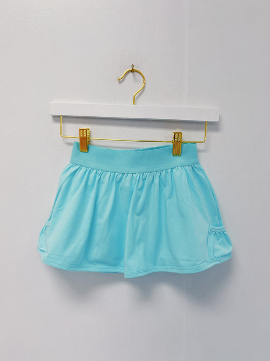 Little Olin Aqua Jersey Skort