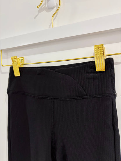 Black Flare S/S Crossover Legging Set