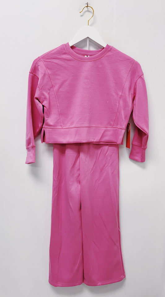 Moonlite Mauve Scuba Side Slit Pant Set
