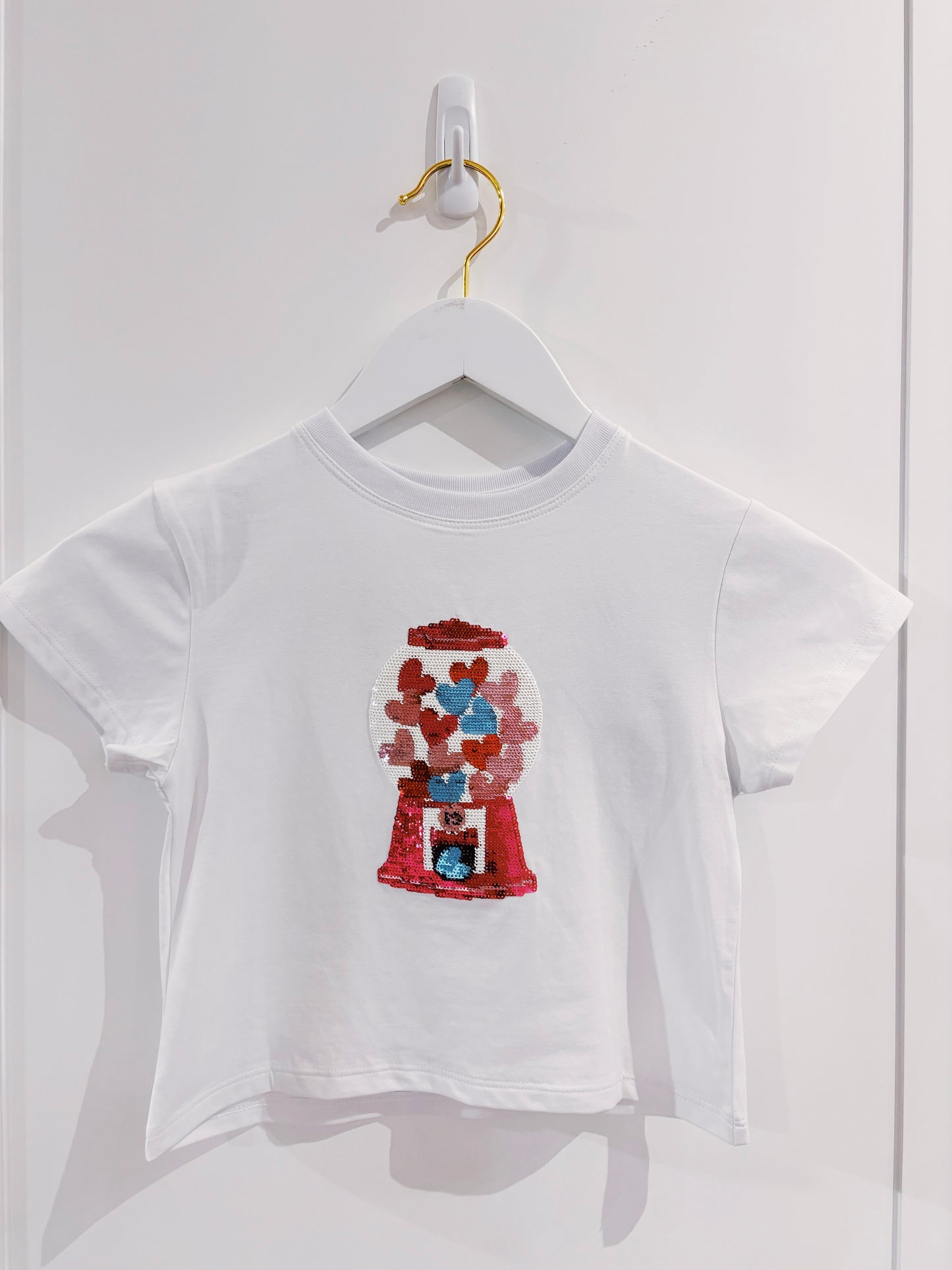 Azarhia Sequin Gumball Hearts Boxy Tee