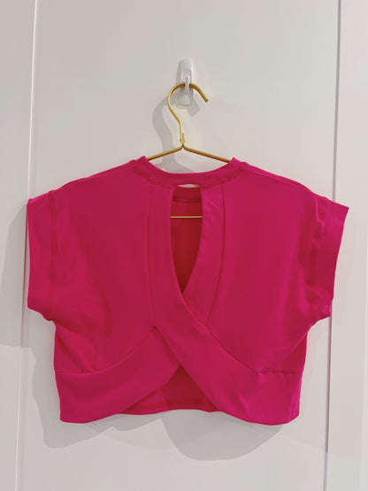 Open Back Top- Hot Pink