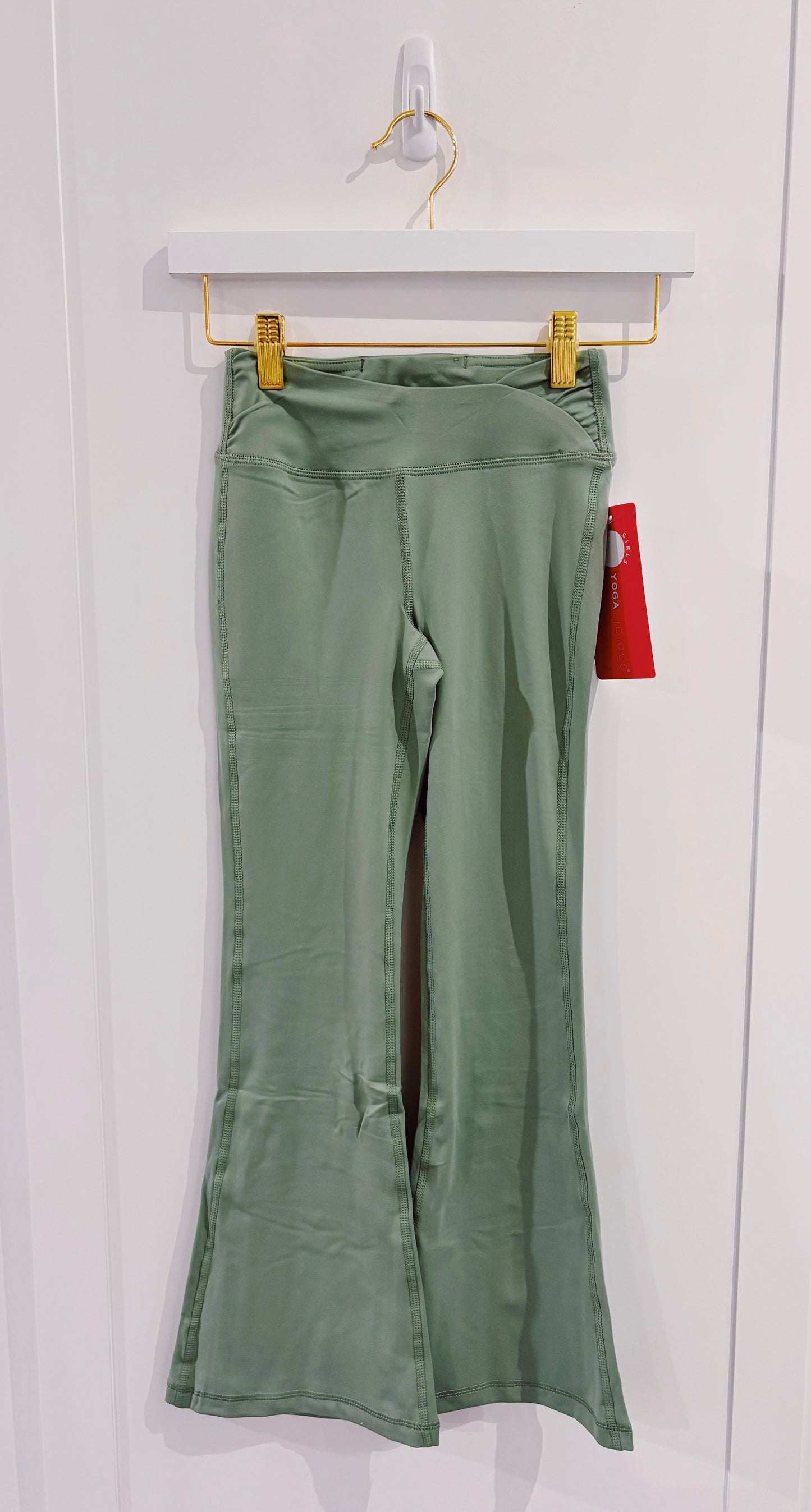 Lily Pads Green Softlux Flared Pants