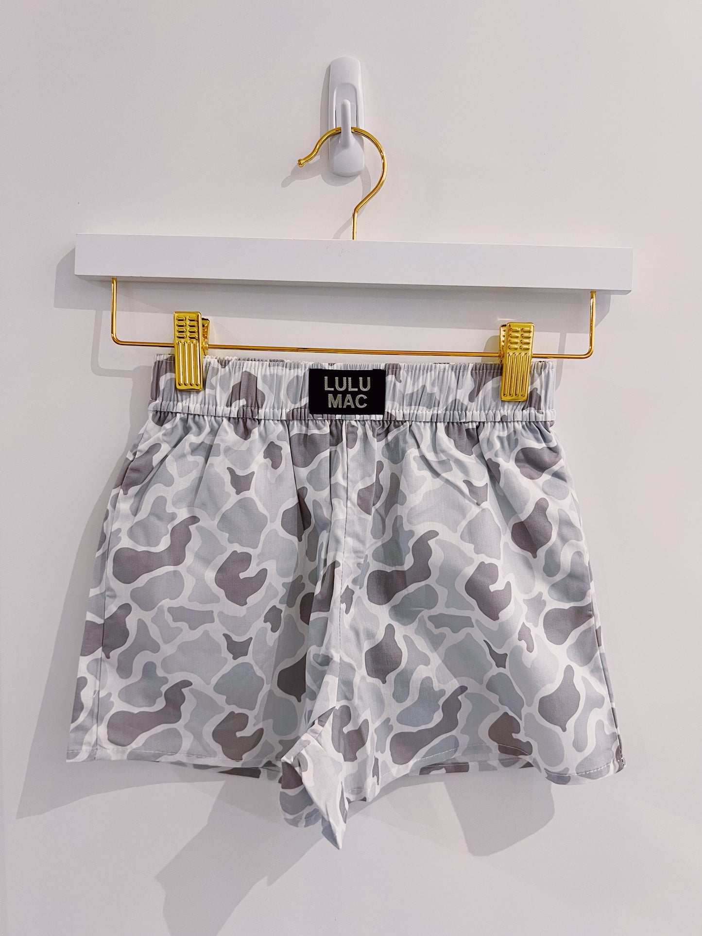 LuLu Mac Kid White Camo Shorts