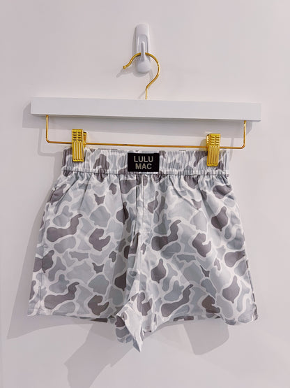 LuLu Mac Kid White Camo Shorts