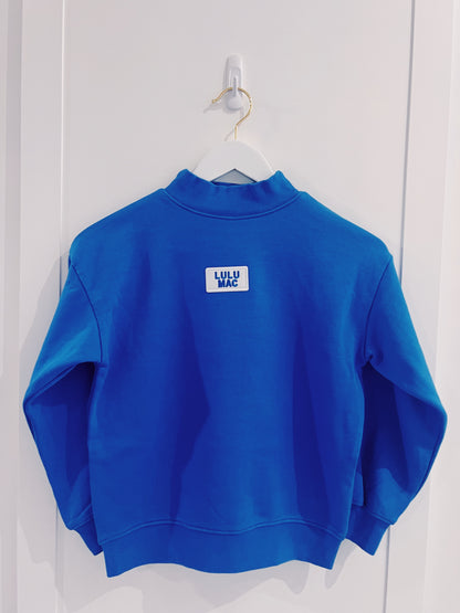 LuLu Mac Kid Terry Cloth Top- Bright Blue