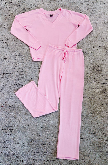 Suzette Adult Pink Cuddle Soft Straight Leg Pant