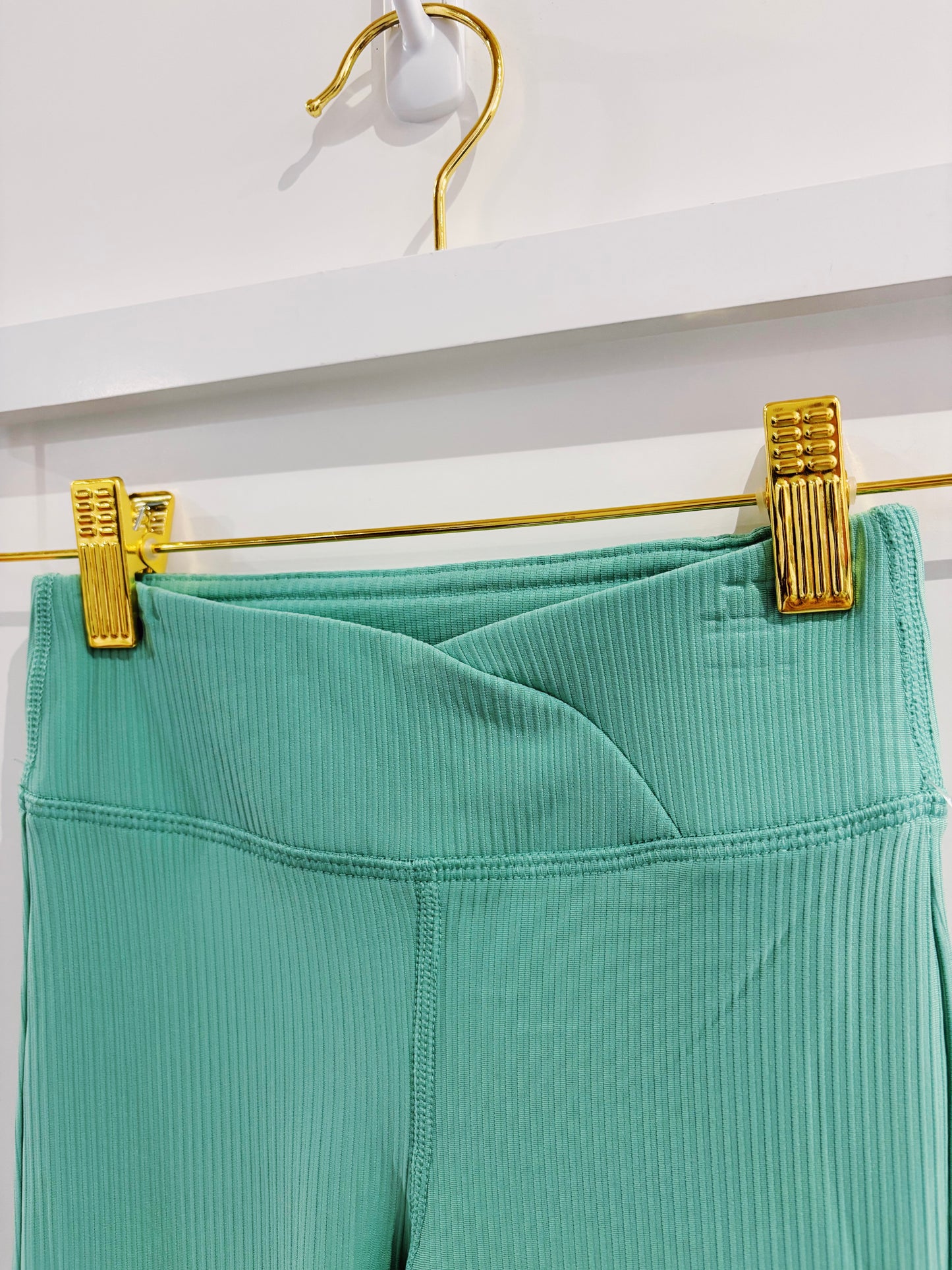 Dusty Jade Green Flare S/S Crossover Legging Set