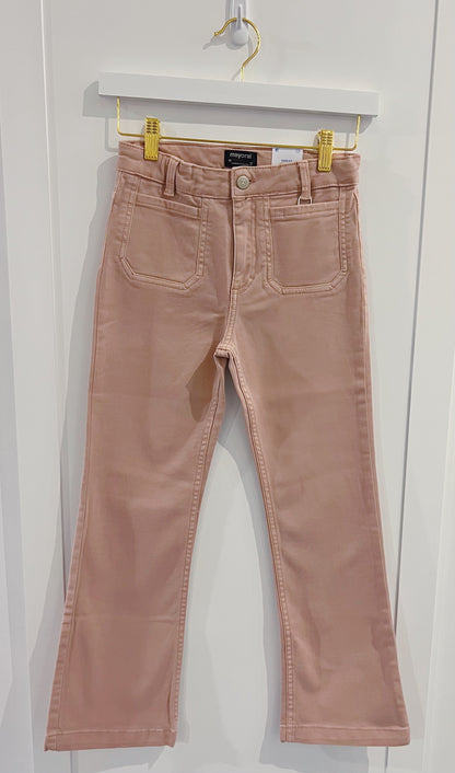 Mayoral Blush Flare Twill Pants