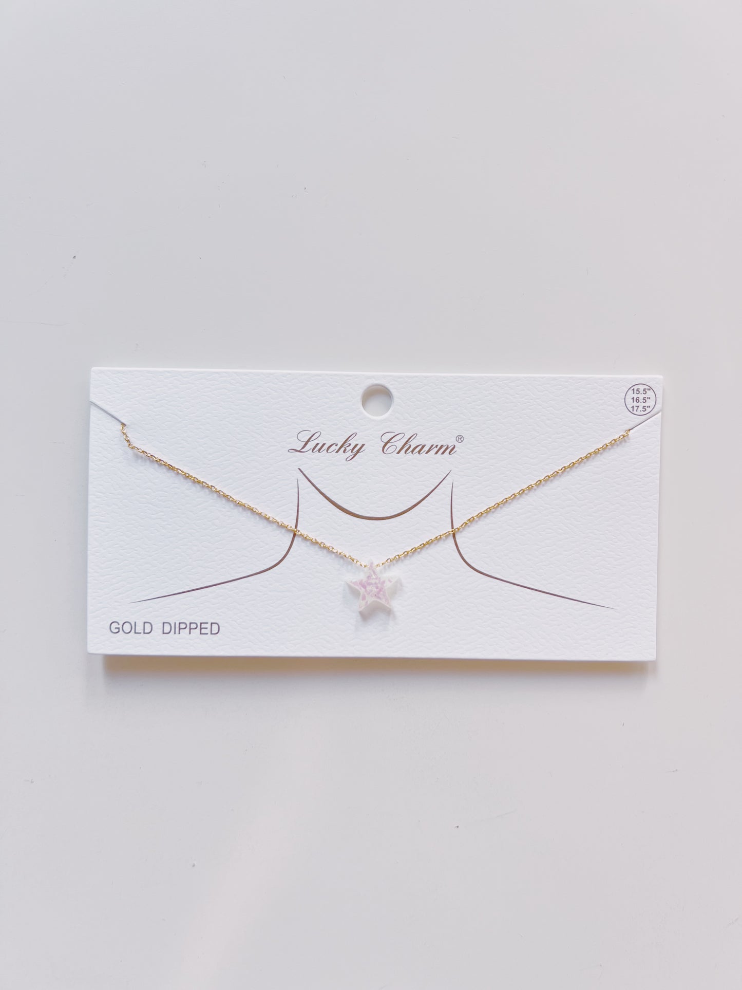 Acrylic Glitter Star Necklace