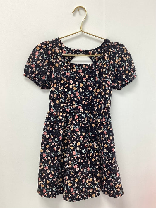 Sadie & Sage Black Floral Puff Mini Dress