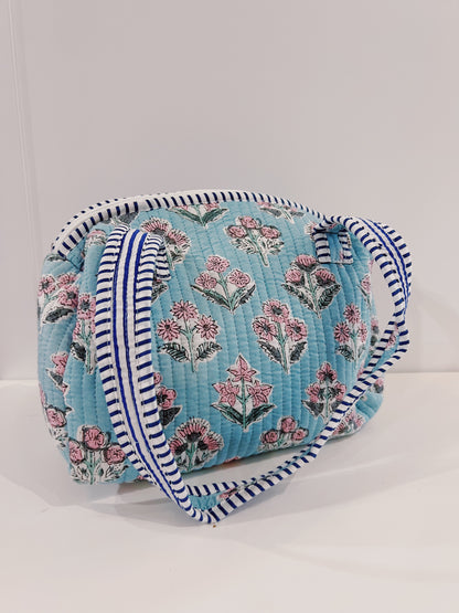 Mini Quilted Duffel Bag