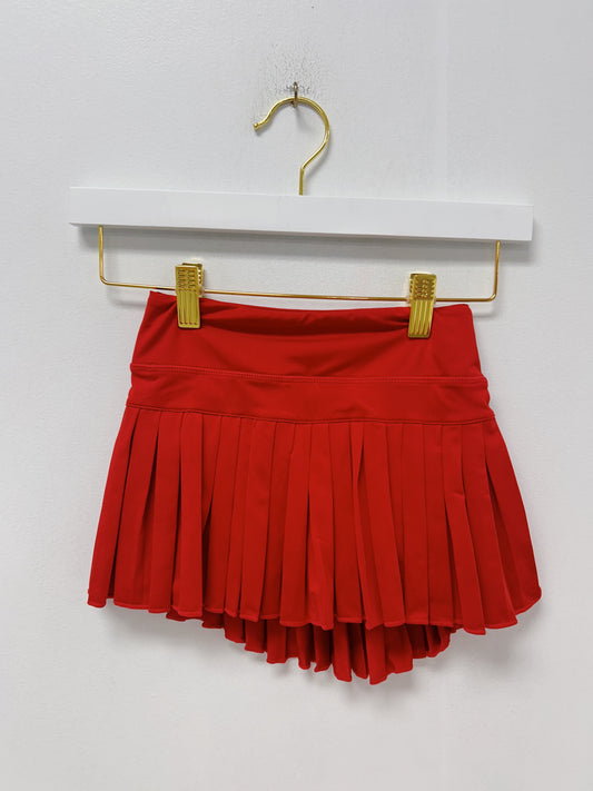 Azarhia Mini Pleated Skort- Red