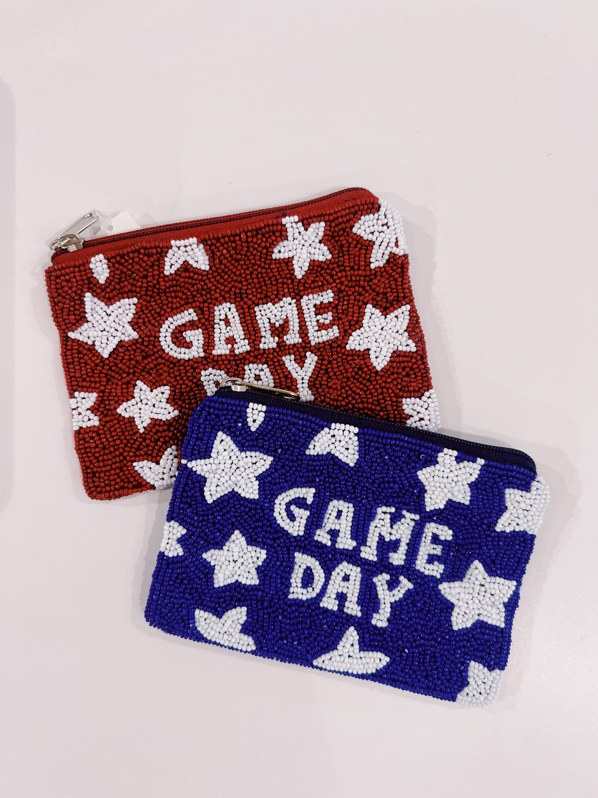 Game Day Beaded Coin Pouch