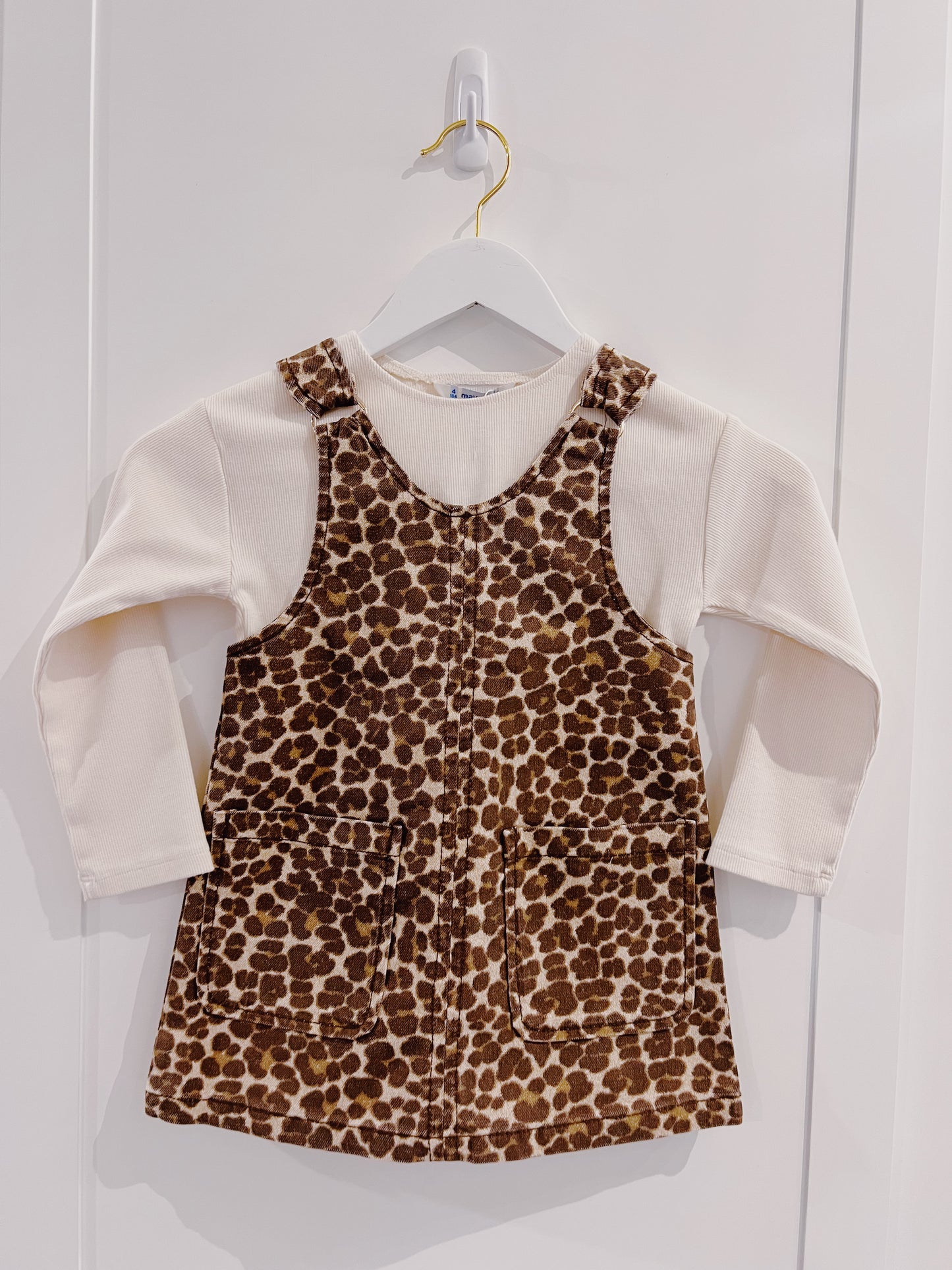 Mayoral Chestnut Twill Pinafore Dress