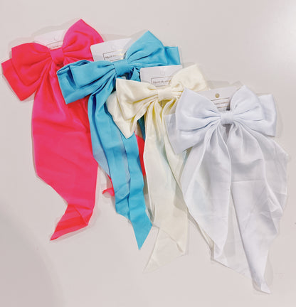 Large Satin Ribbon Streamer Bow