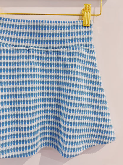 Pleat Glacier/Cream Libba Skirt