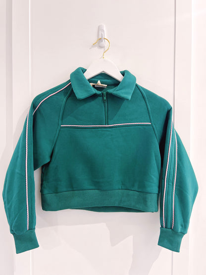 Peach Love Hunter Green 1/4 Zip