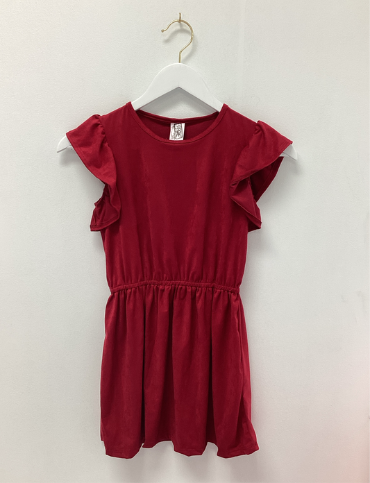 Erge Crimson Ultra Suede Dress