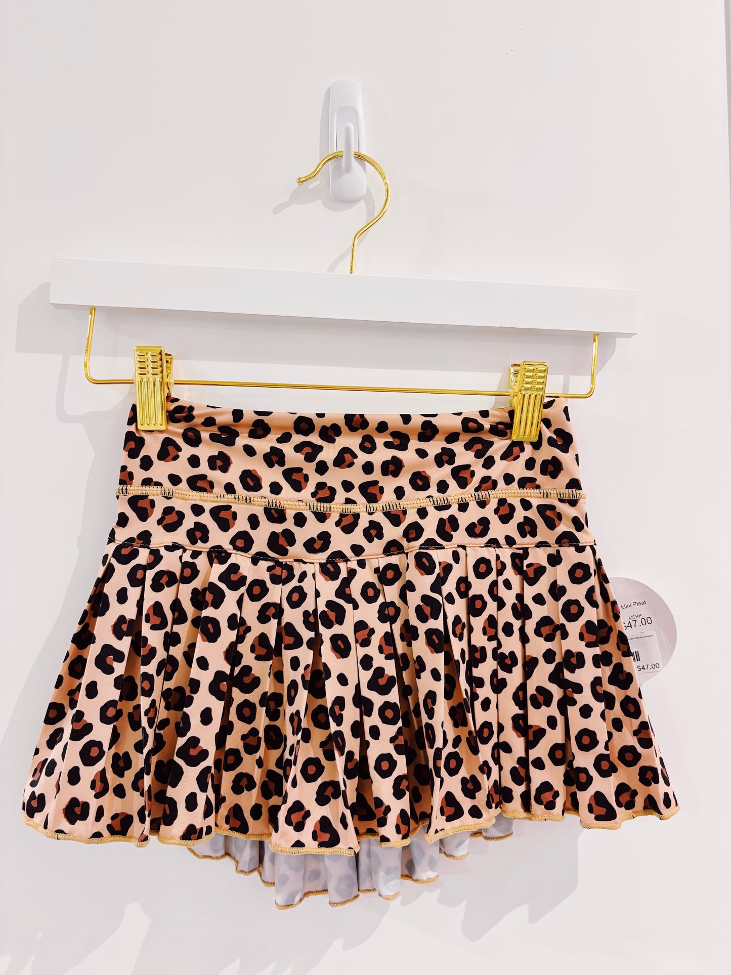 Azarhia Mini Pleated Skort- Classic Leopard