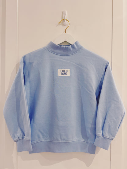 LuLu Mac Kid Terry Cloth Top- Light Blue
