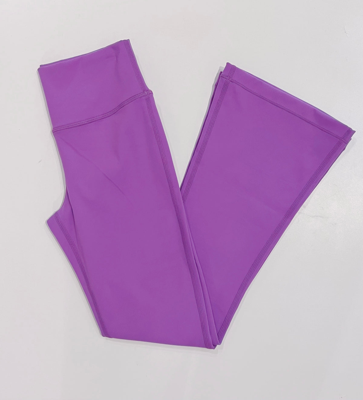 Pleat Purple Florie Flare Leggings