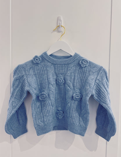 Mayoral Blue Flower Sweater