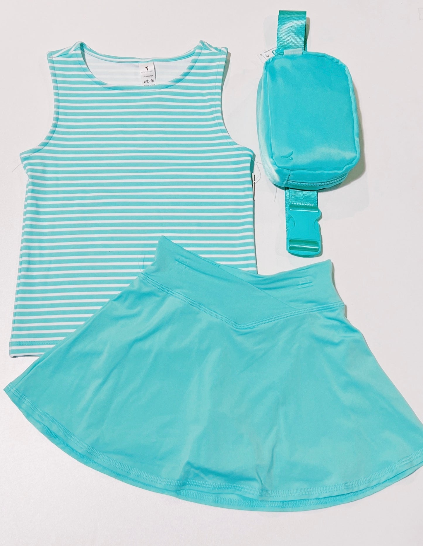 Ocean Splash Stripe Crossover Skort Set