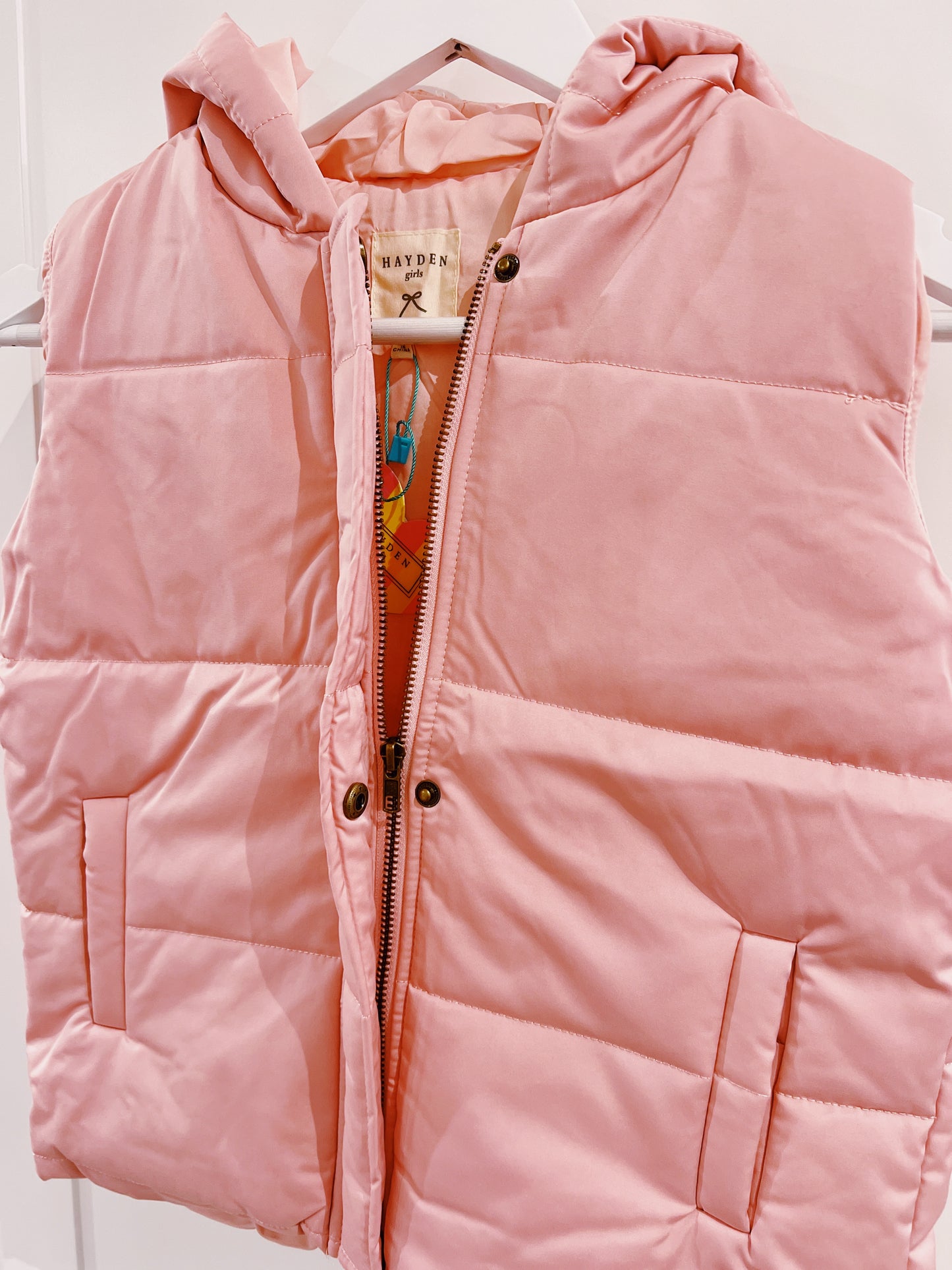 Hayden Pink Puffer Vest