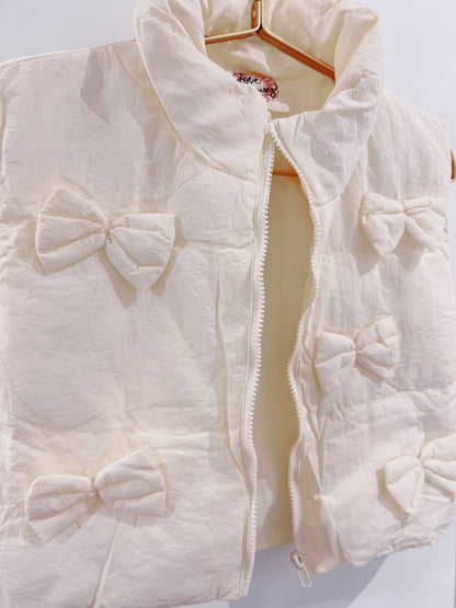 Love Daisy Cream Bow Detail Vest