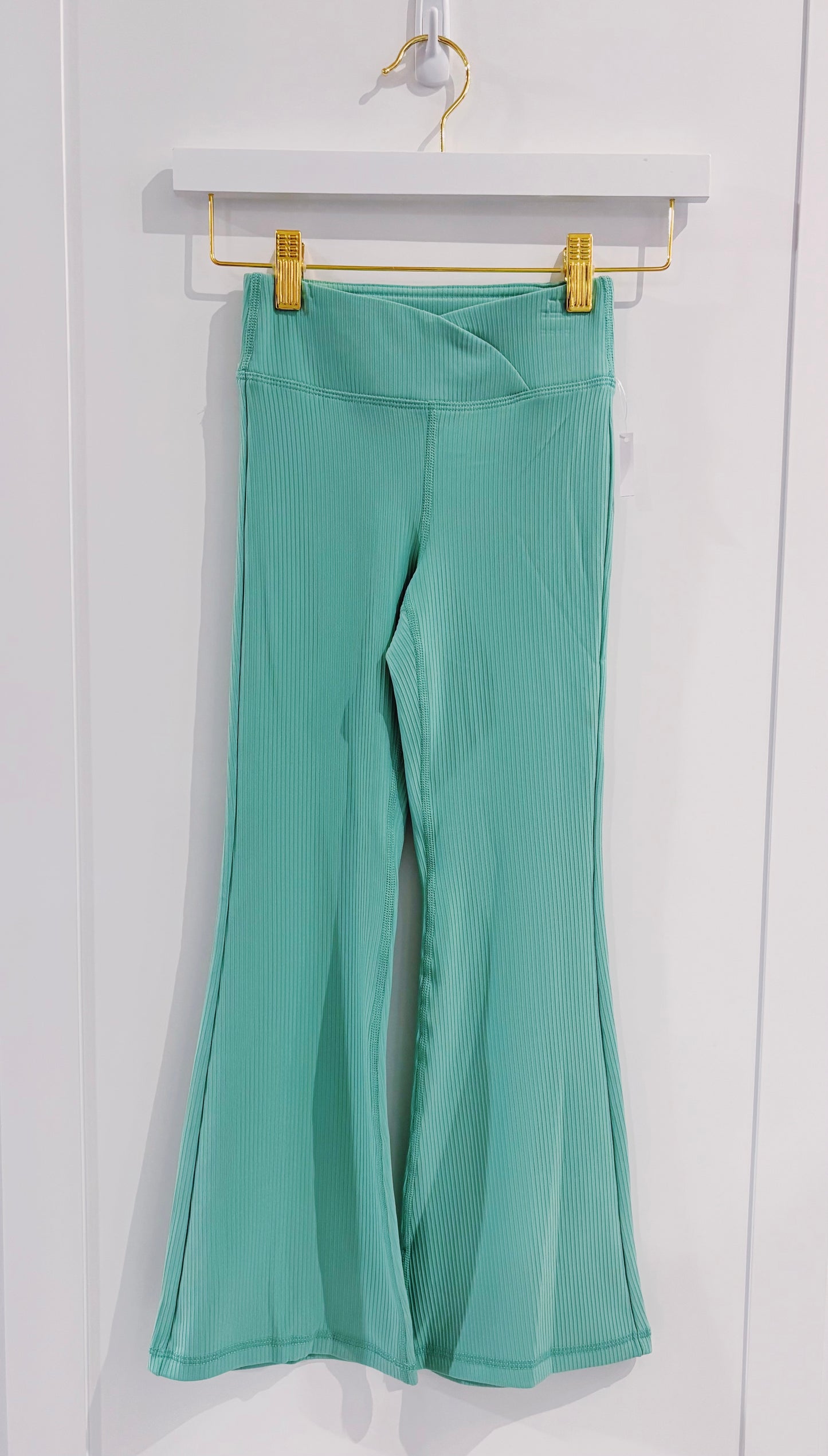 Dusty Jade Green Flare S/S Crossover Legging Set