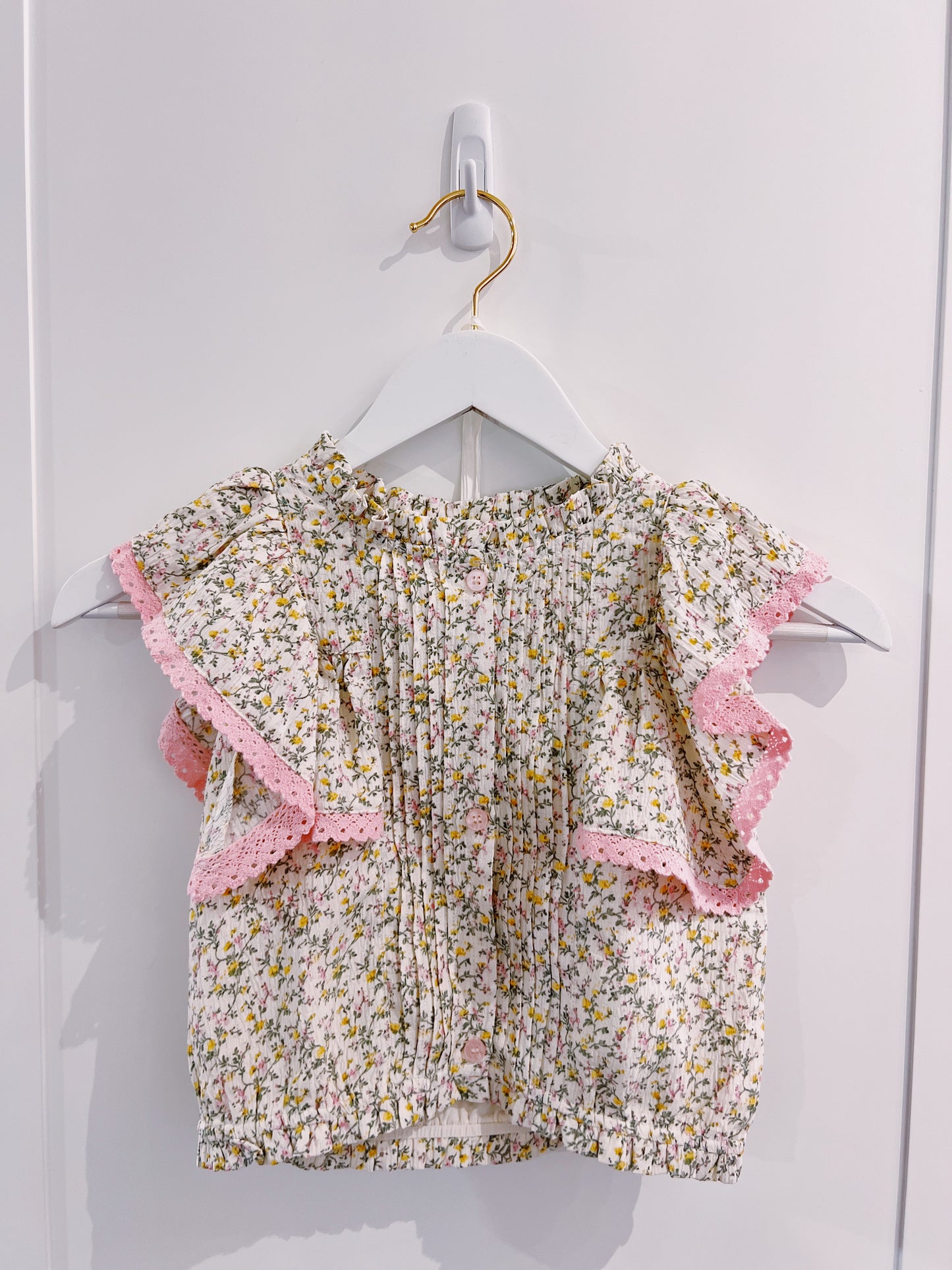 Cream Ditsy Posie Top