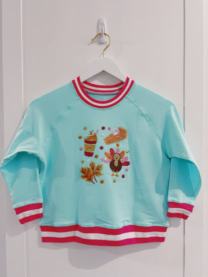 Azarhia Seafoam Fall Elements Sweatshirt