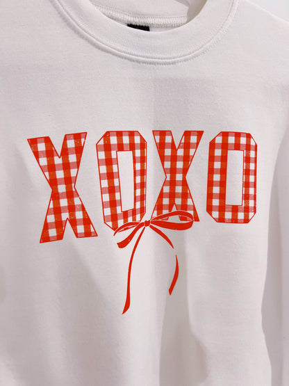 Red Plaid XOXO Graphic Sweatshirt