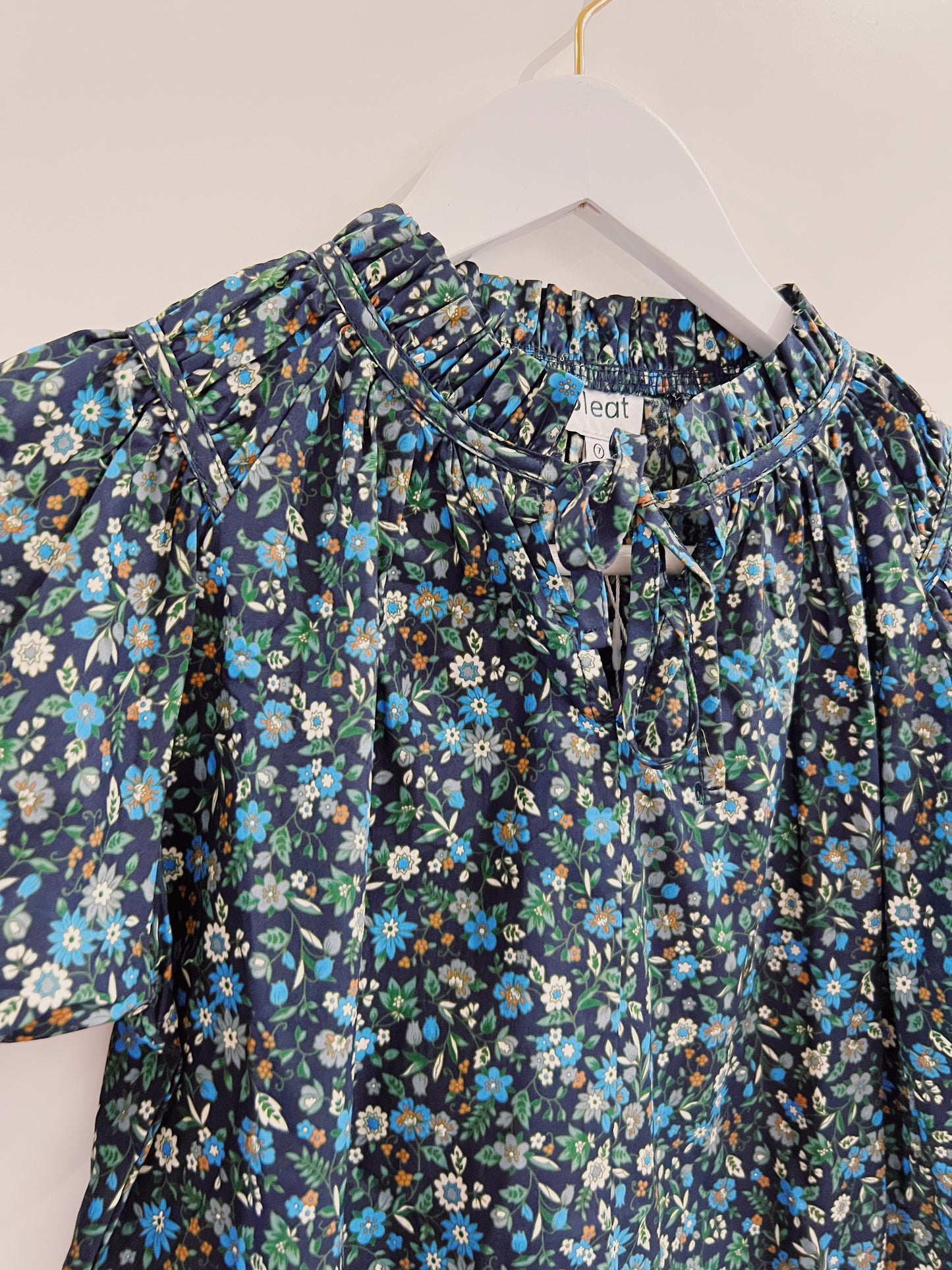 Pleat Twilight Floral Blair Blouse