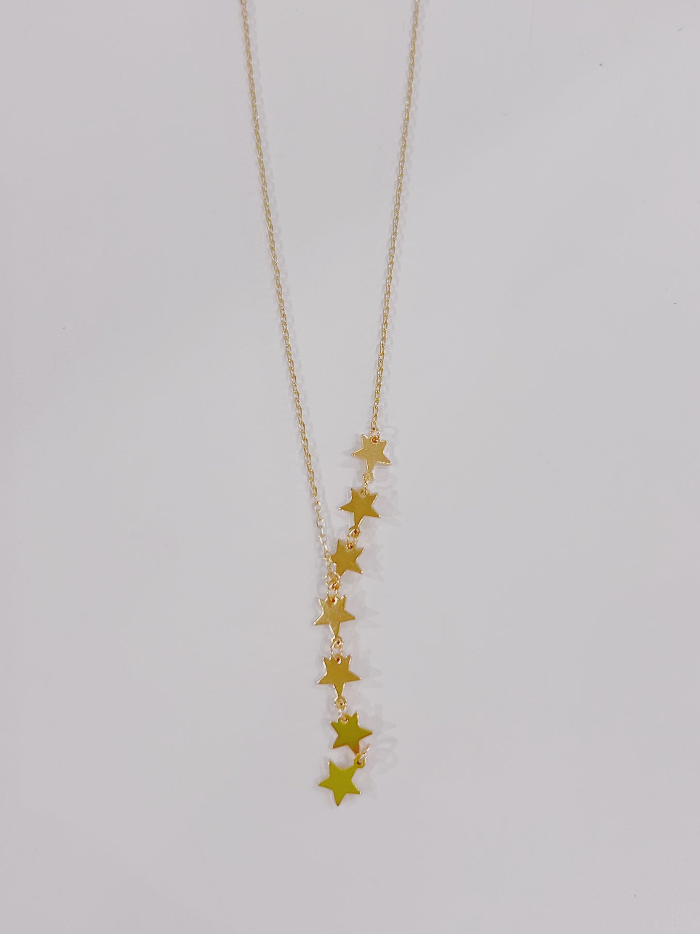 Gold Star Drop Necklace