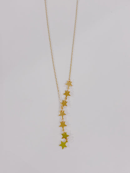 Gold Star Drop Necklace