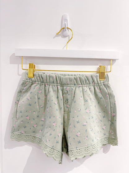Paper Flower Floral Eyelet Trim Boxer Shorts