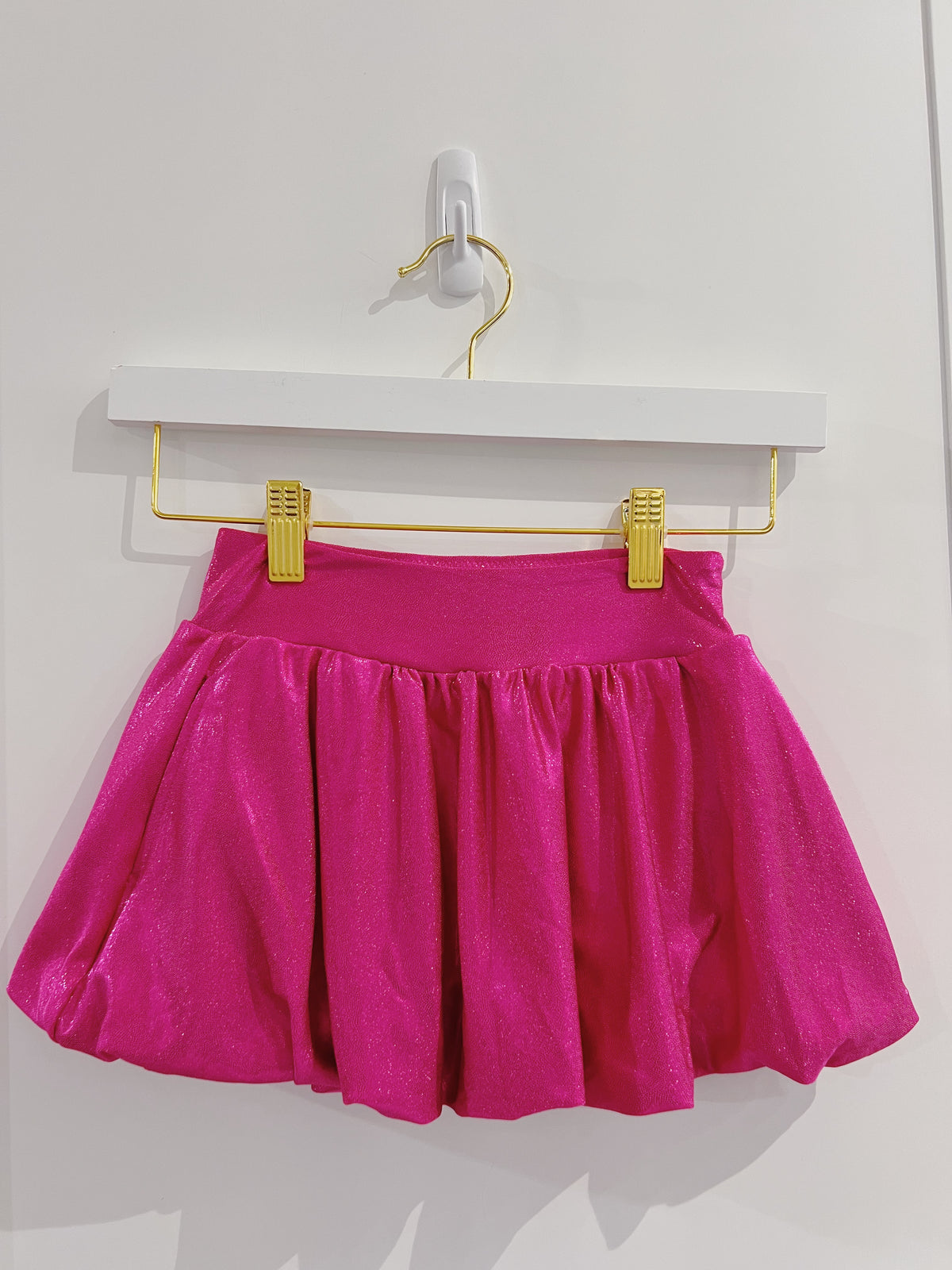 Azarhia Hot Pink Shimmer Bubble Skort
