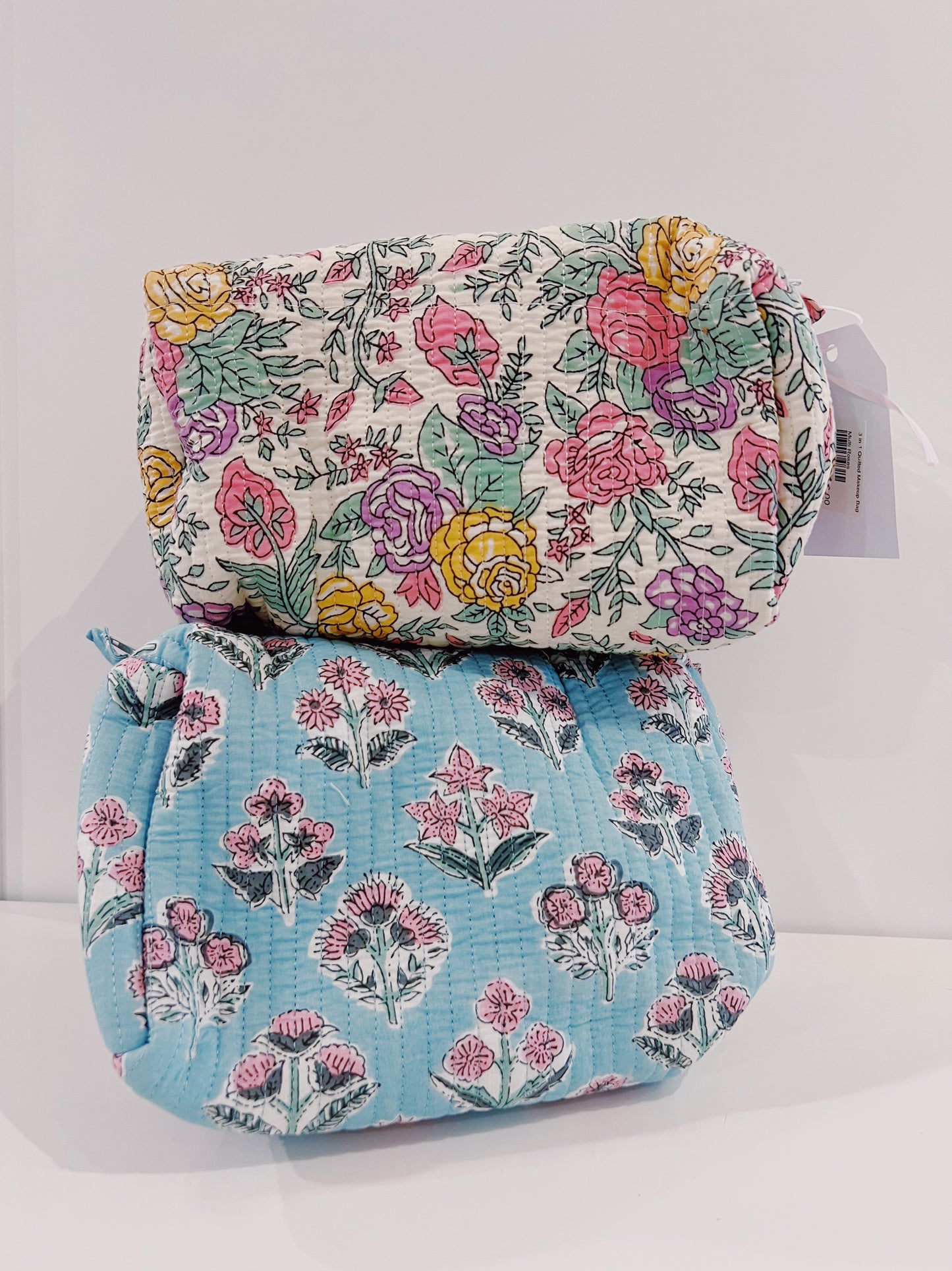 3 in 1 Quilted Makeup Bag